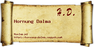 Hornung Dalma névjegykártya